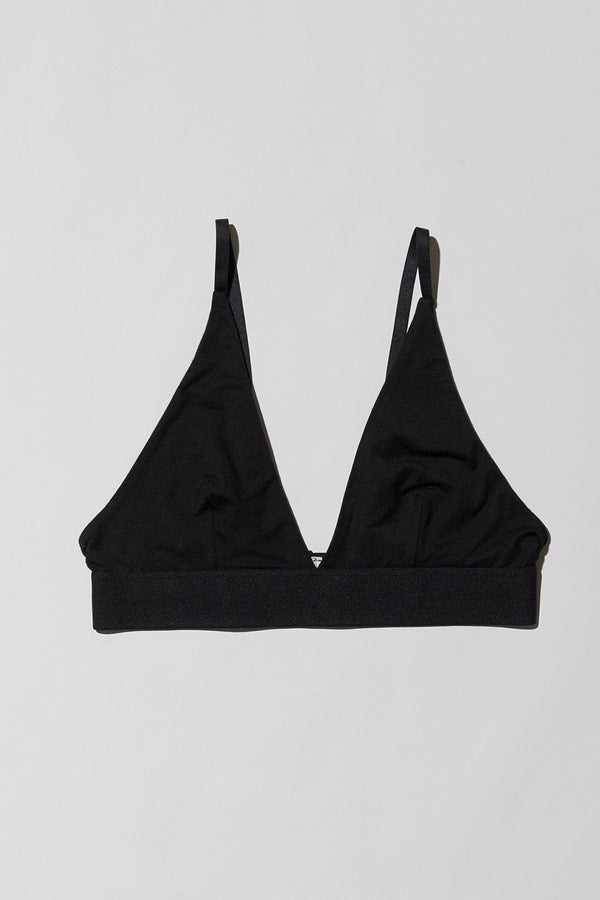 BASERANGE Bamboo Fiber and Cotton Wire-Free Wide-Brimmed Bra Collection Soft Underwear France BAS-BRTR-BL-000-HEI Black BRTR-BL (BRTR)